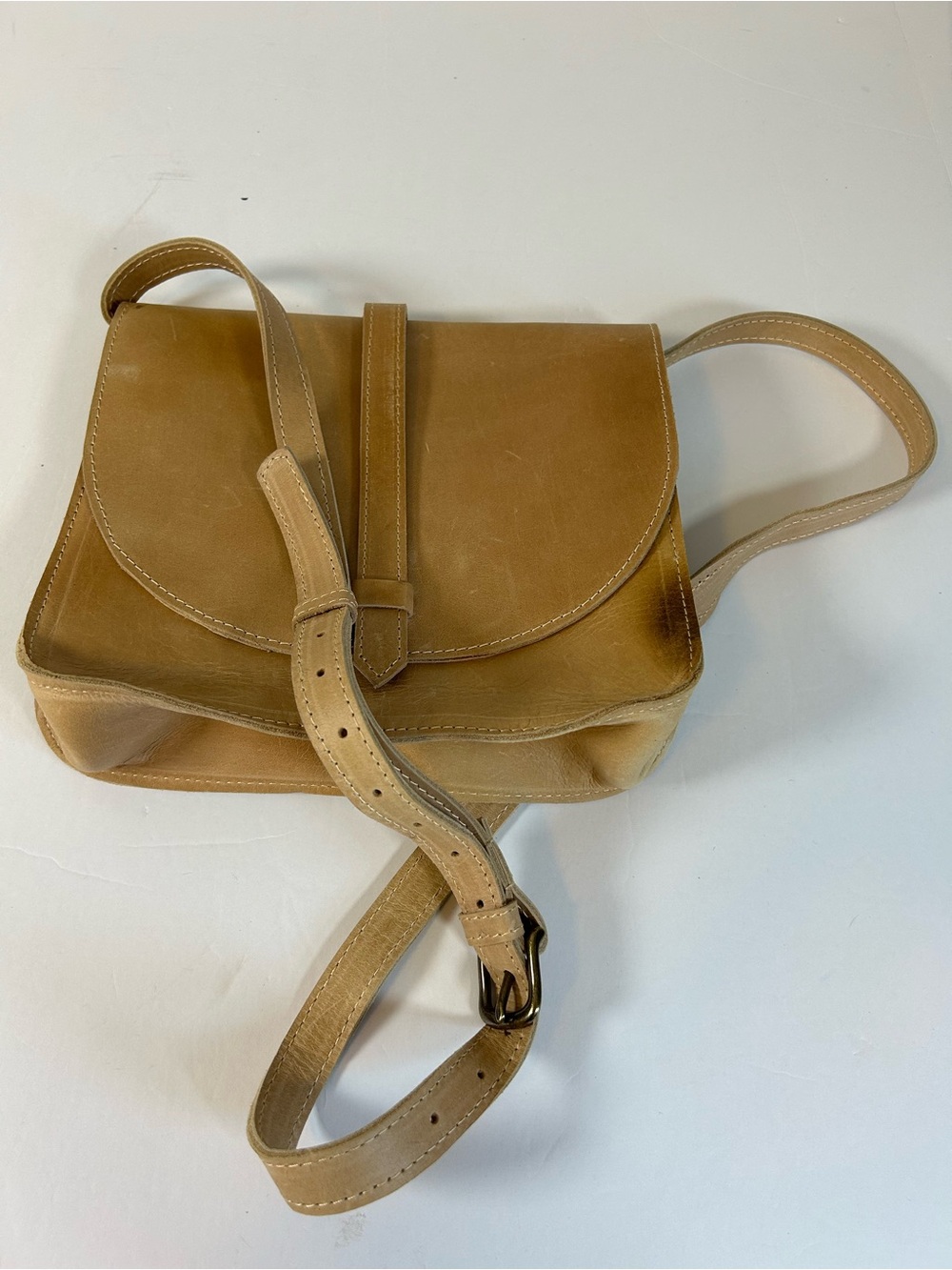 NWT Able Leather Crossbody in gorgeous warm caramel